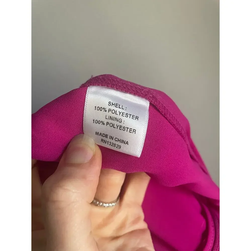 Lover's & Friends Melissa Gown MWT Magenta Pink size Medium Ruffle Wedding